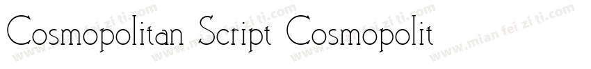 Cosmopolitan Script Cosmopolitan Sc字体转换